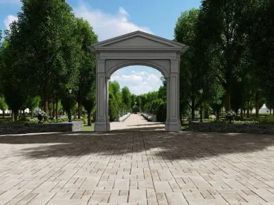3D model of the city park 3D model