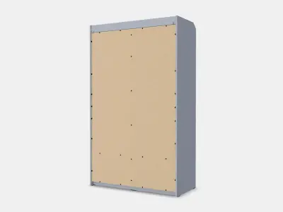 HAUGA Wardrobe with sliding doors 1 Low-poly 3D model