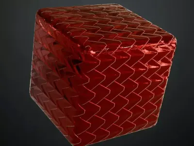 Reddish Shiny Metal Pattern PBR Seamless Texture