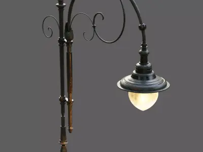 Victorian Street Lamp 3D model