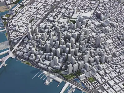San Francisco Low-poly 3D model