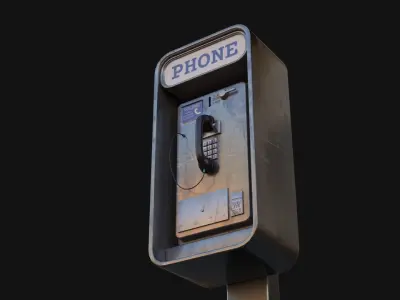 PayPhone Subway 3D Model Low-poly 3D model