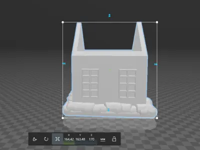 holiday-themed cottage 3D print model