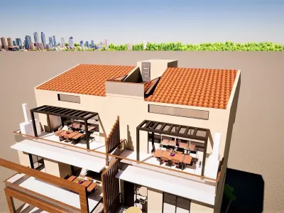 6-storey building with 2 maisonettes Free 3D model