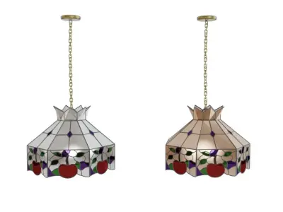 Stained Glass Pendant Light 3D model