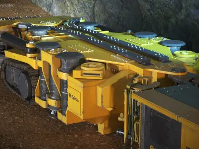  Epiroc Mobile Miner Rigged for Maya 