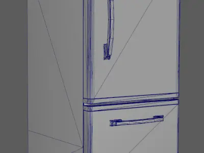 an old rented refrigerator Low-poly 3D model