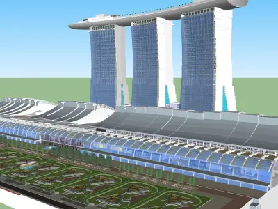Marina bay sands Singapore 3D model