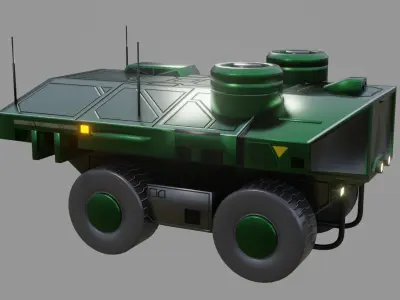Sci-Fi Rover - Low Poly - Game Ready - PBR  Low-poly 3D model