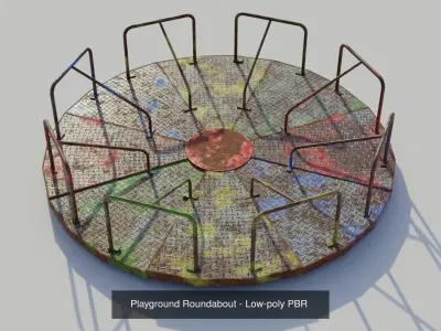 Old Playground Equipment - Low-poly PBR Low-poly 3D model 3D Model Pack