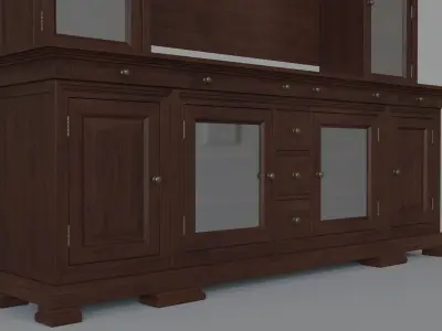 Entertainment Wall Armoire 3D model