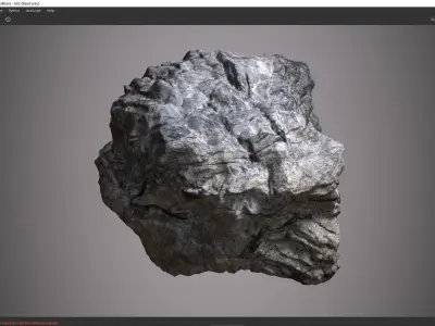 rock midpoly a01  3D model