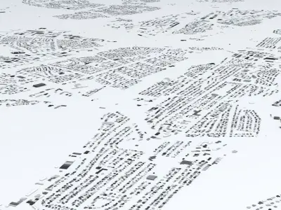 Reykjavik Streets and Buildings 3D model