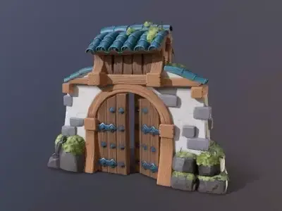 Stylish Gate Low-poly 3D model