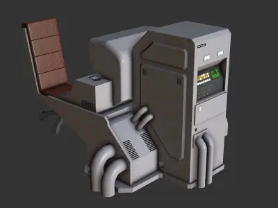 Control Desk 5 Low-poly 3D model
