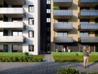 Apartment Building Exterior 01 3D model