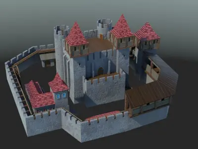 Medieval 3d Castle 3D model