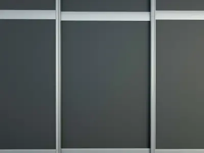 Sliding door  Partition Case-compartment  5 3D model