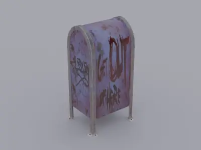 Mailbox Game Prop Low-poly 3D model