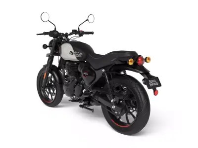 Royal Enfield Hunter 350 Tokyo Black - Realistic 3D Model Low-poly 3D model