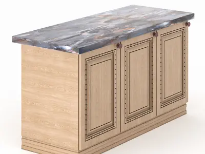 kitchen island table vol2 3D model