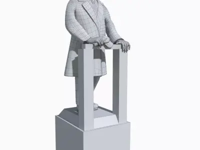 Lenin statue Low-poly 3D model