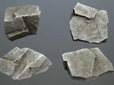 Rock Set 5 Low-poly 3D model