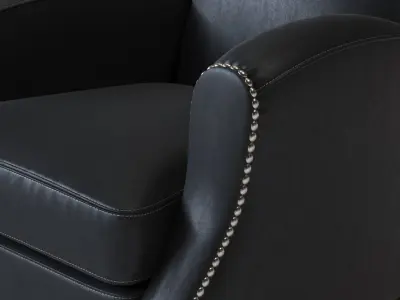 Crate and Barrel Metropole Leather Chair Low-poly 3D model