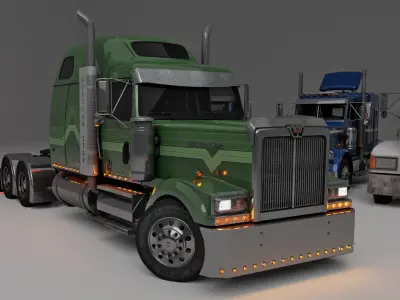 Western Star 4900 EX Semi Truck 3D model