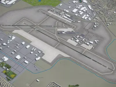 Linkoln - Airport - LNK Low-poly 3D model