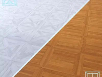 Parquet - Laminate - Wooden floor 2 in 1 Low-poly 3D model 143