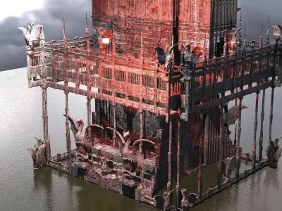 Magma Drake Cathedral Tower 1  3D model