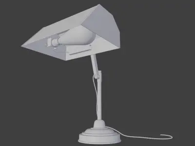 Vintage American Desk Lamp Low-poly 3D model