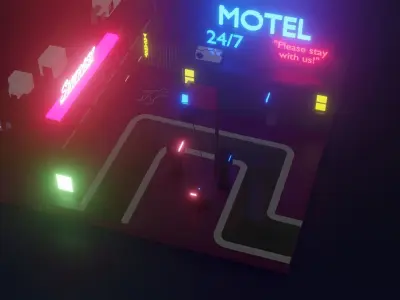 gas station 3D model