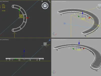 Street bench 3D model
