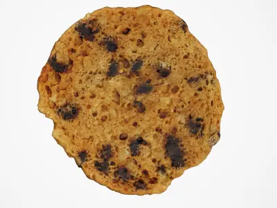Chocolate Chip Cookie - Photorealistic Scan Low-poly 3D model