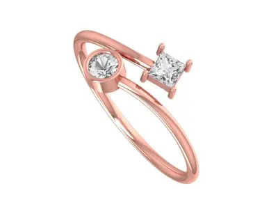 Women Light Weight Band Ring 3D print model 10