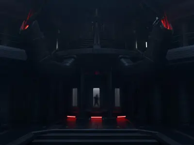 Cyberpunk Interior Scene v15 - The Research Facility 3D model