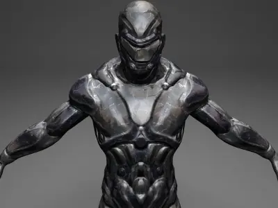 Space wanderer Low-poly 3D model