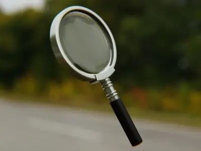 Realistic Magnifying Glass - High Poly 3D Prop Model 3D model