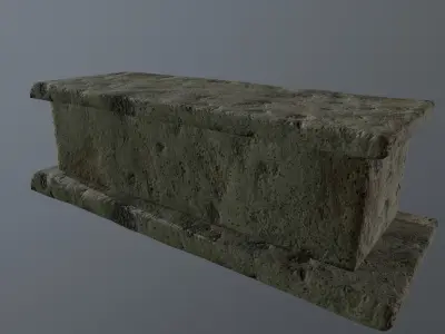 Bench Stone Medieval Free low-poly 3D model
