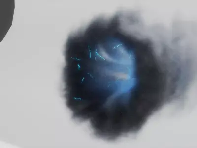 Thanos Portal Animated and Simulated 3D model