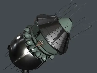Vostok 1 Low-poly 3D model