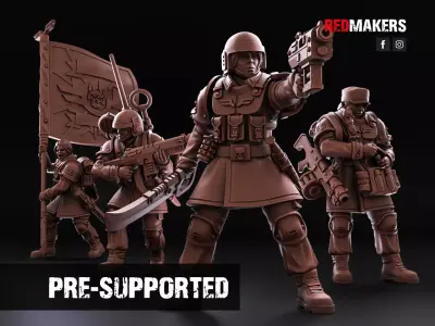 Shock Troops - Female Command Squad of the Imperial Force 3D print model