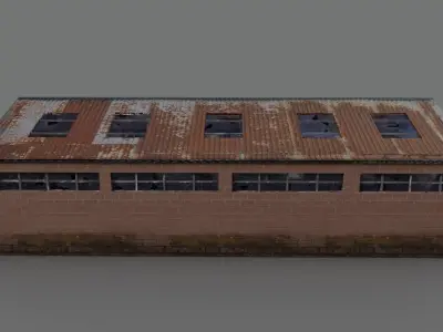 Industrial Warehouse  Low-poly 3D model