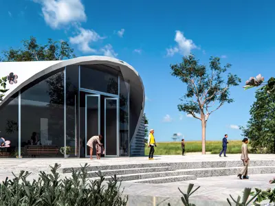 Auditorium interior and exterior 3D model