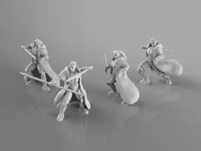 Old Armoured Mystic Warriors 3D print model