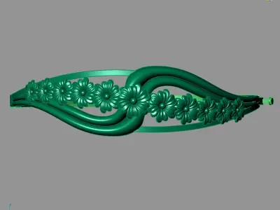 Womens Bracelets Bangles 3DM STL OBJ With Details  3D print model