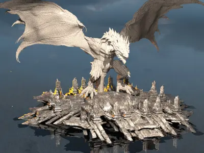 Merlins Grand Tower podium  3D model