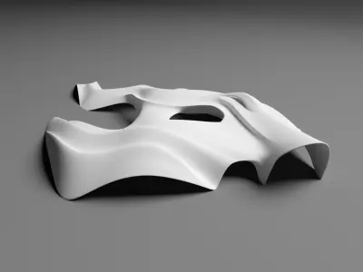 organic architecture shell 3d max 2022 3D model